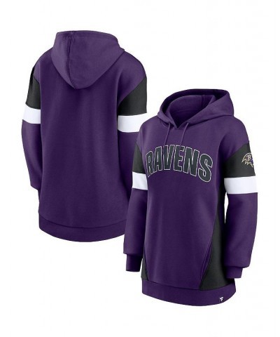 Women's Branded Purple and Black Baltimore Ravens Lock It Down Pullover Hoodie Purple, Black $33.00 Sweatshirts