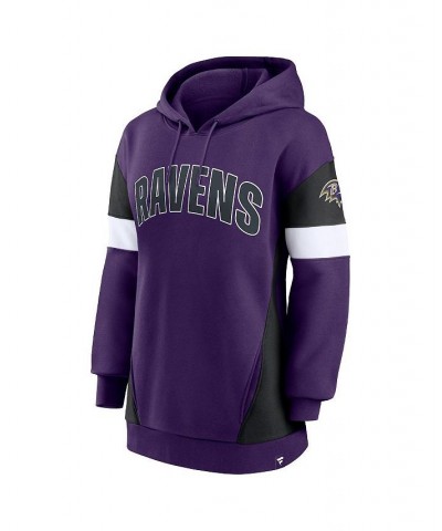 Women's Branded Purple and Black Baltimore Ravens Lock It Down Pullover Hoodie Purple, Black $33.00 Sweatshirts