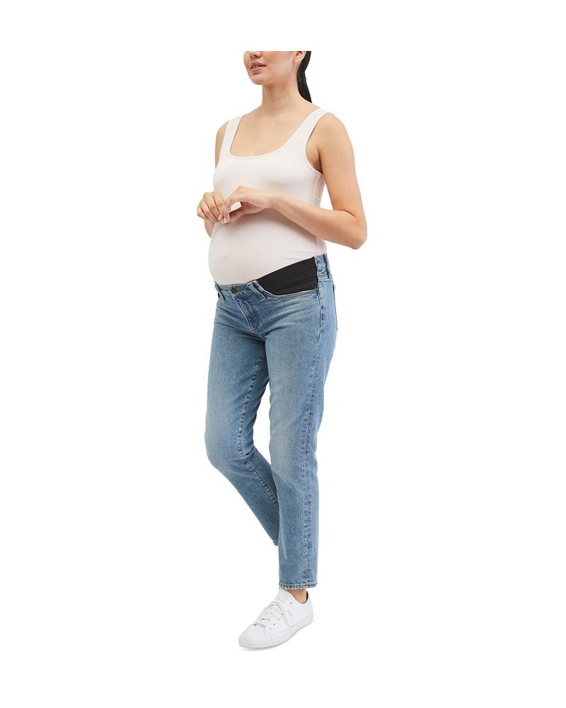 Square-Neck Ribbed Maternity Bodysuit Pearl $25.20 Tops