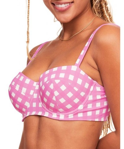 Vivien Women's Swimwear Bikini Top Pink $23.08 Swimsuits