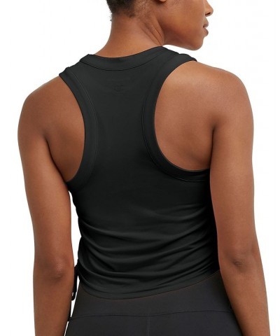 Women's Soft Touch Ruched Tank Top Black $19.35 Tops