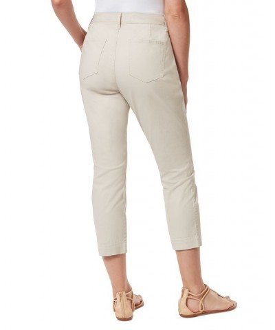 Women's Tapered Cropped Pants Tan/Beige $20.54 Pants