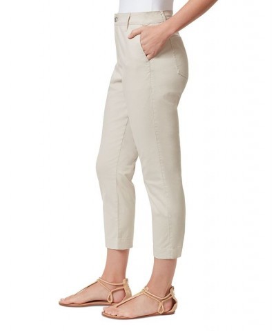 Women's Tapered Cropped Pants Tan/Beige $20.54 Pants