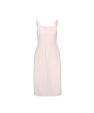 Womens' Seersucker Sheath Dress Pink $34.17 Dresses