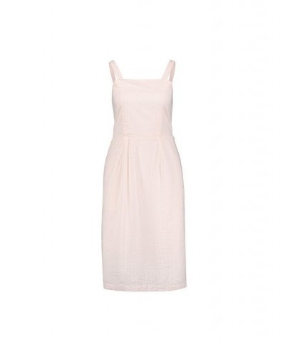 Womens' Seersucker Sheath Dress Pink $34.17 Dresses