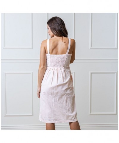 Womens' Seersucker Sheath Dress Pink $34.17 Dresses