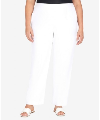 Plus Size Cool Vibrations Relaxed Fit Go-To Short Length Pants White $30.48 Pants