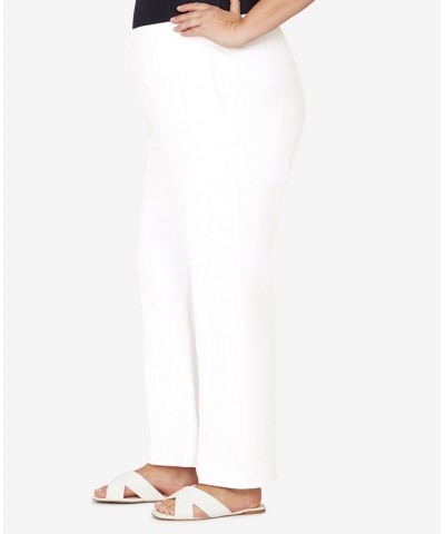 Plus Size Cool Vibrations Relaxed Fit Go-To Short Length Pants White $30.48 Pants