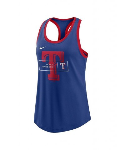 Women's Royal Texas Rangers X-Ray Racerback Performance Tank Top Royal $18.90 Tops