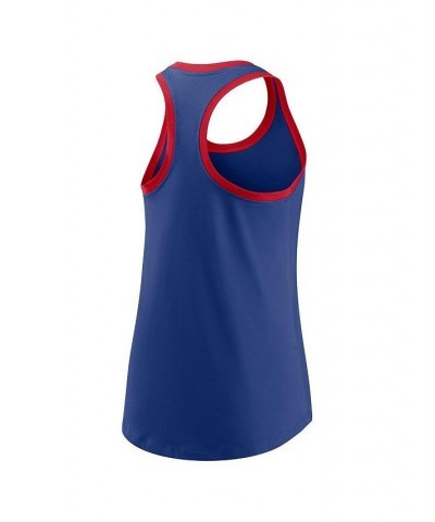 Women's Royal Texas Rangers X-Ray Racerback Performance Tank Top Royal $18.90 Tops