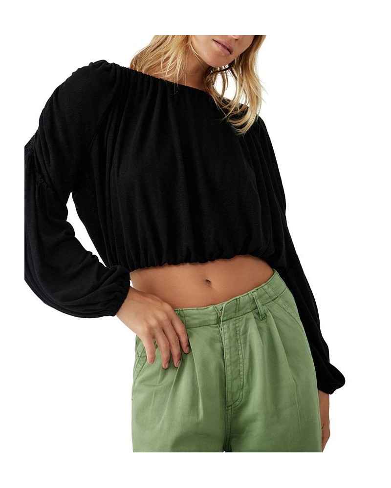 Women's In A Dream Crop Top Black $35.20 Tops