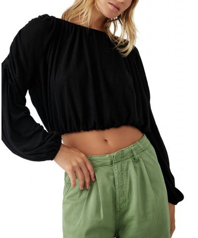 Women's In A Dream Crop Top Black $35.20 Tops