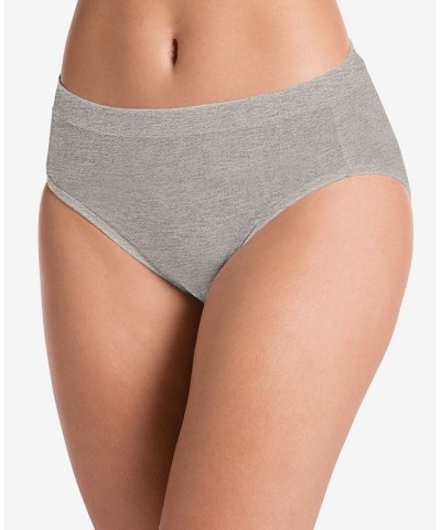 Cotton Stretch Hi Cut 1555 available in extended sizes Gray $9.28 Panty