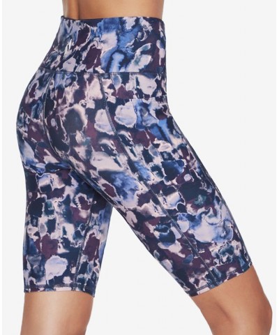 Women's GOWALK Dizzy Floral Bike Shorts Baja Blue $16.96 Shorts