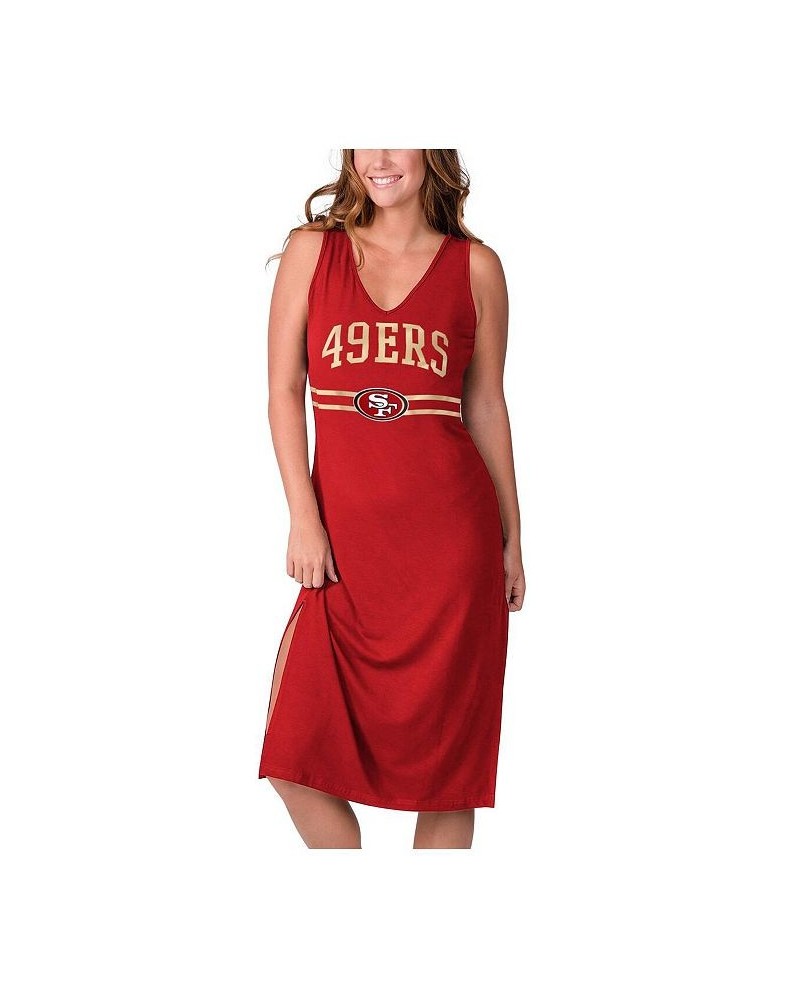 Women's Scarlet San Francisco 49ers Training V-Neck Maxi Dress Scarlet $33.59 Dresses