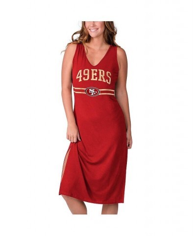 Women's Scarlet San Francisco 49ers Training V-Neck Maxi Dress Scarlet $33.59 Dresses