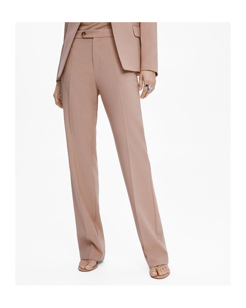 Women's Straight Suit Pants Pale Pink $61.60 Pants