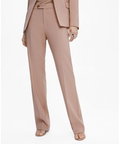 Women's Straight Suit Pants Pale Pink $61.60 Pants