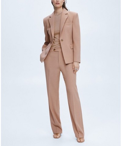 Women's Straight Suit Pants Pale Pink $61.60 Pants