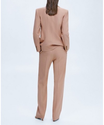 Women's Straight Suit Pants Pale Pink $61.60 Pants