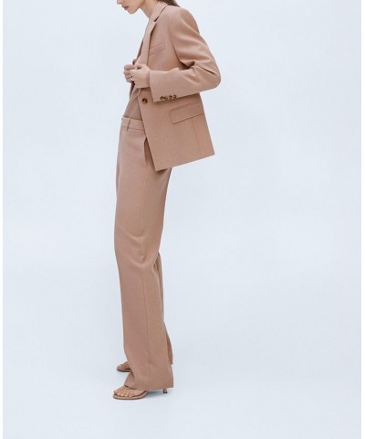 Women's Straight Suit Pants Pale Pink $61.60 Pants