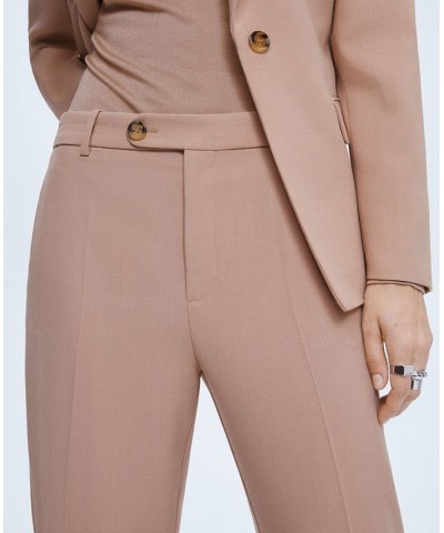 Women's Straight Suit Pants Pale Pink $61.60 Pants