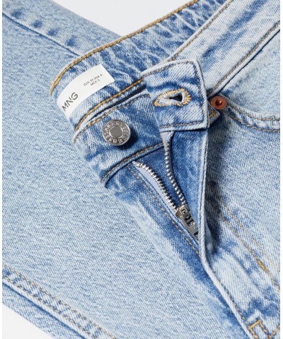 Women's Mid-Rise Straight Jeans Light Blue $32.90 Jeans