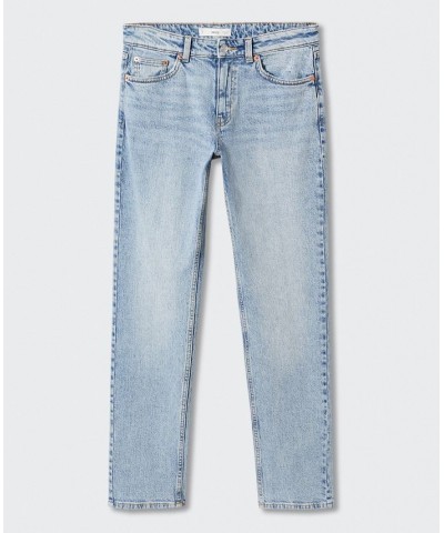 Women's Mid-Rise Straight Jeans Light Blue $32.90 Jeans