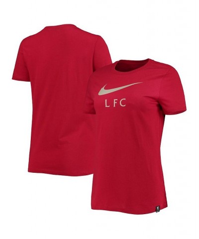 Women's Red Liverpool Swoosh T-shirt Red $19.60 Tops