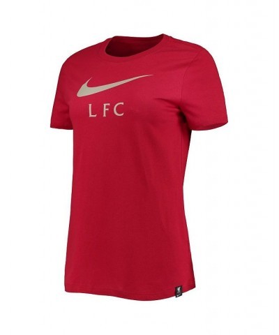 Women's Red Liverpool Swoosh T-shirt Red $19.60 Tops