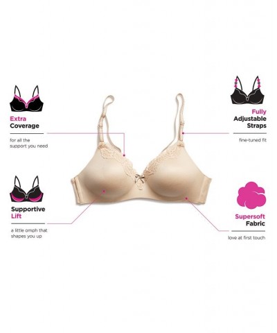 Comfort Devotion Extra Coverage Shaping with Lift Wireless Bra 9456 Pink $13.02 Bras