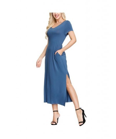 Women's Double V- Neck Dress Black $28.07 Sleepwear