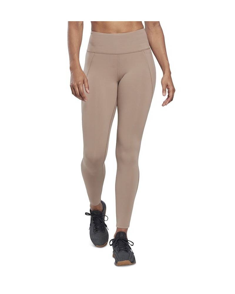 Women's Lux High-Waisted Pull-On Leggings Tan/Beige $33.00 Pants