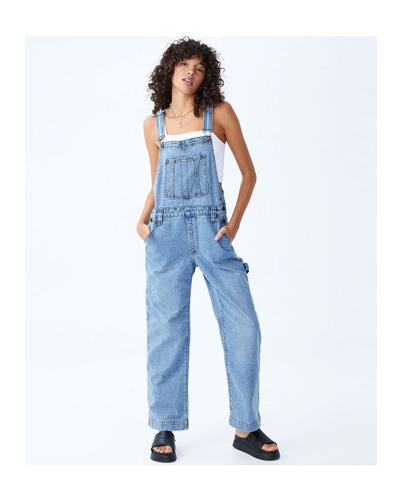 Women's Utility Denim Overall Long Jeans Rain Blue $42.00 Jeans