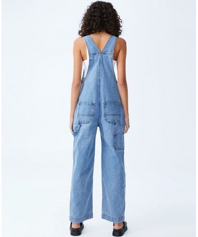 Women's Utility Denim Overall Long Jeans Rain Blue $42.00 Jeans