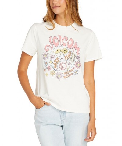 Juniors' Lock It Up Graphic Tee Star White $25.20 Tops