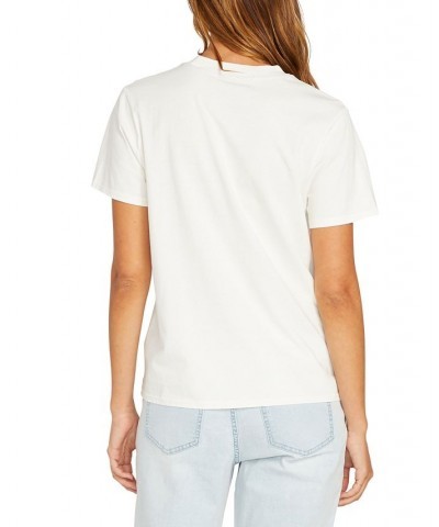 Juniors' Lock It Up Graphic Tee Star White $25.20 Tops