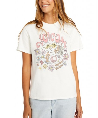 Juniors' Lock It Up Graphic Tee Star White $25.20 Tops