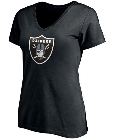 Women's Josh Jacobs Black Las Vegas Raiders Player Icon Name and Number V-Neck T-shirt Black $22.94 Tops