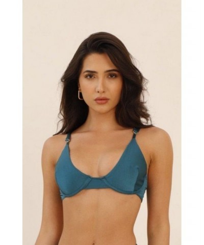 Capri Bikini Set - Underwire Top - Scrunch Bottom - Teal Blue Teal blue $89.50 Swimsuits