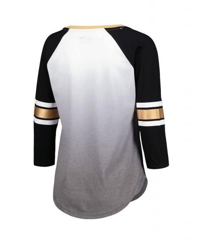 Women's Black Vegas Golden Knights Lead Off Tri-Blend Raglan 3/4-Sleeve V-Neck T-shirt Black $34.09 Tops