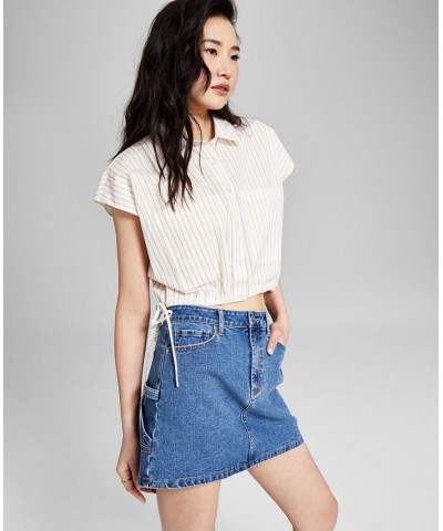 Women's Denim Utility Skirt Blue $27.44 Skirts