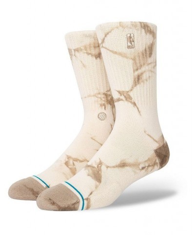 Men's and Women's NBA Logoman Infiknit Tie-Dye Crew Socks Brown $12.74 Socks