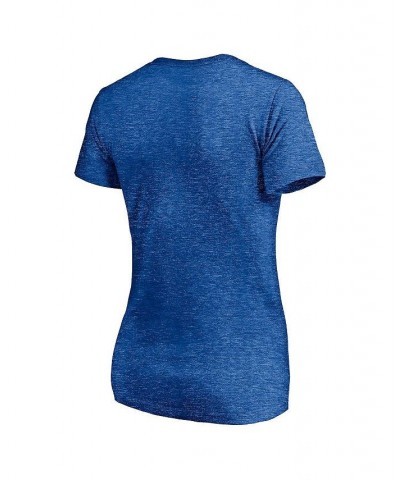 Women's Branded Heathered Royal Texas Rangers Old Time Favorite V-Neck T-shirt Heathered Royal $23.19 Tops