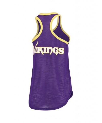 Women's Purple Minnesota Vikings Tater Tank Top Purple $16.00 Tops