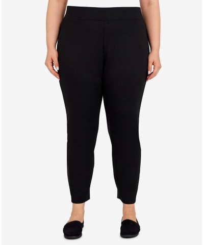 Plus Size Ponte Pants Black $17.64 Pants