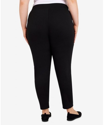 Plus Size Ponte Pants Black $17.64 Pants