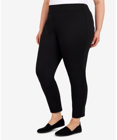 Plus Size Ponte Pants Black $17.64 Pants