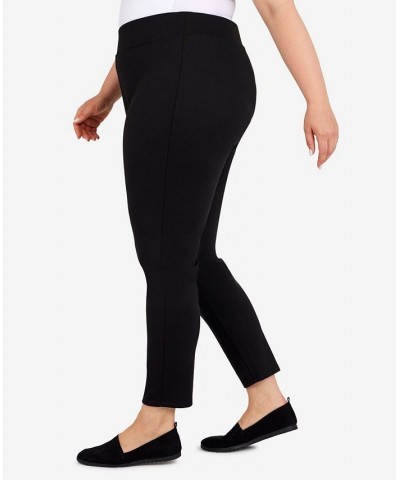 Plus Size Ponte Pants Black $17.64 Pants