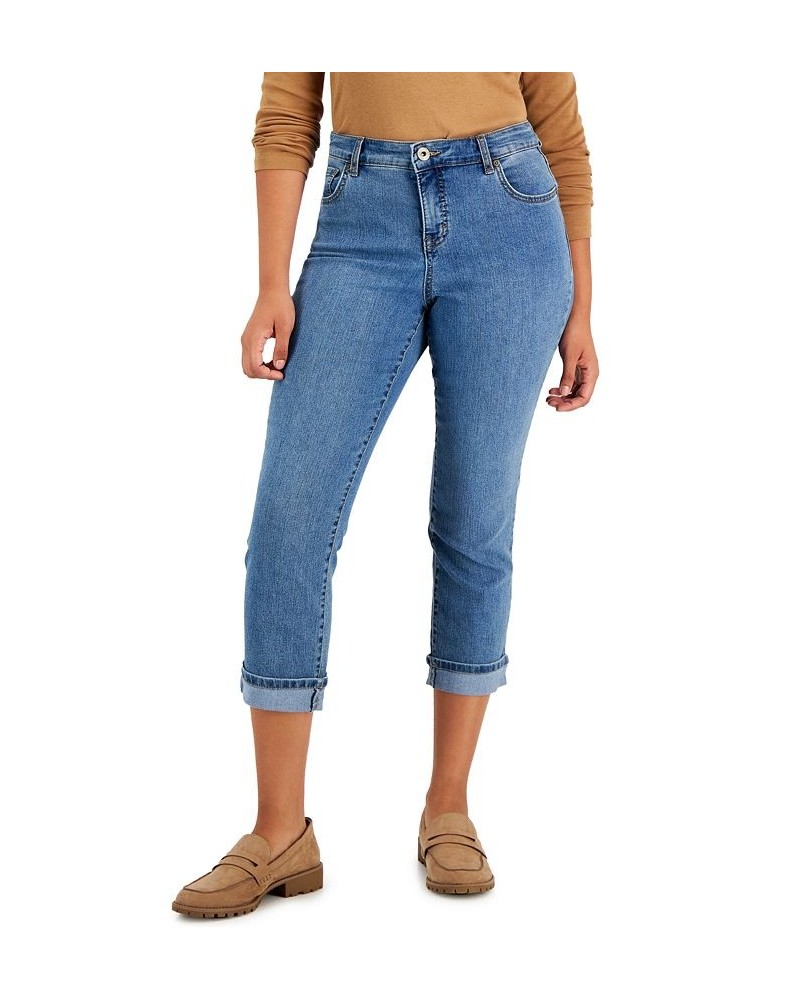 Women's Curvy Cuffed Capri Jeans The End $17.69 Jeans